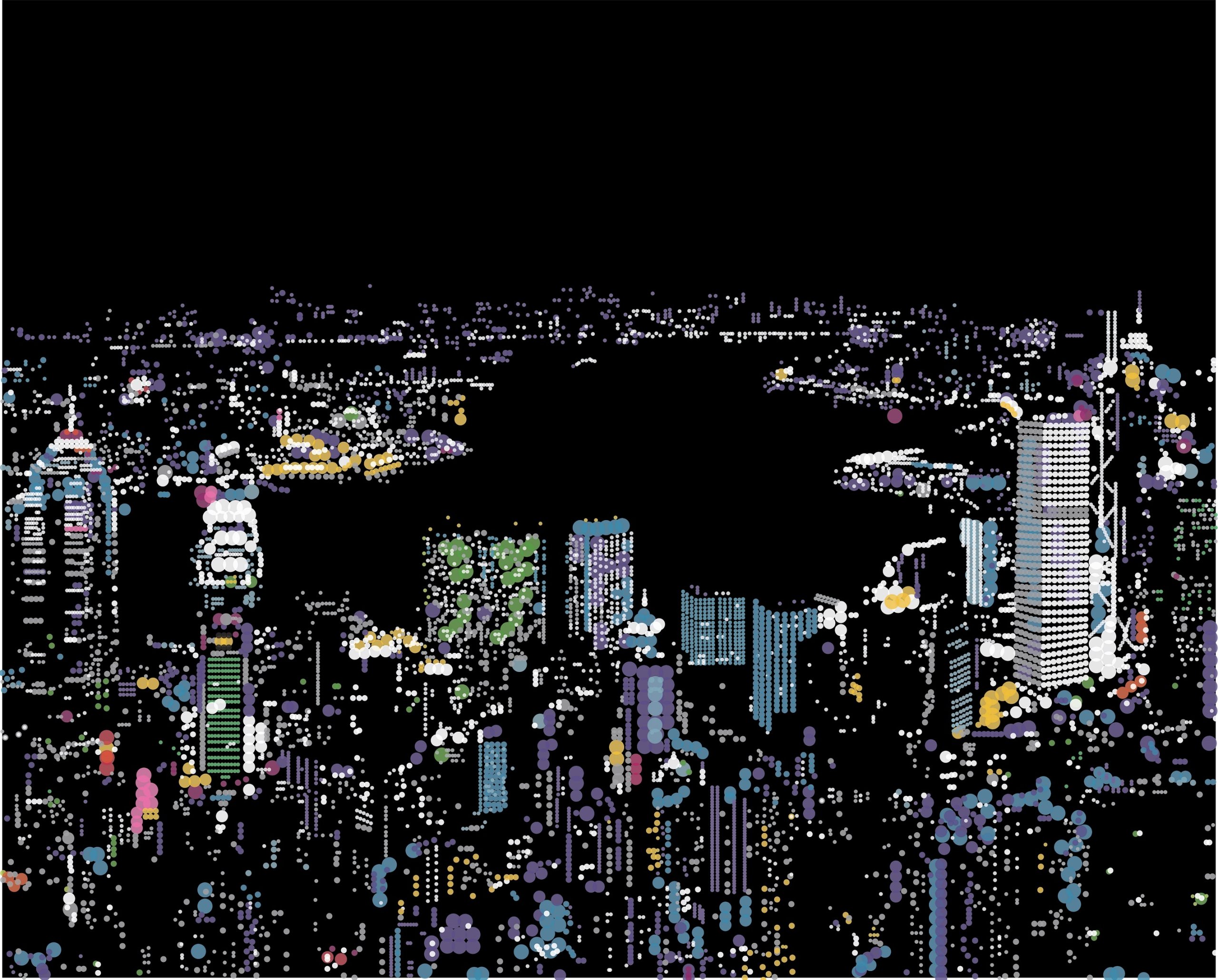 香港太平山著名夜景圓貼紙畫,效果唯美。